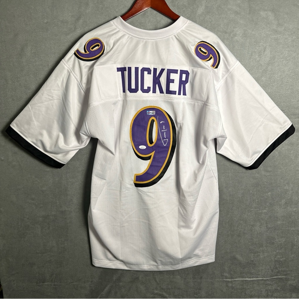 Justin Tucker Baltimore Ravens Custom Signed Autographed Jersey W/ PIA COA